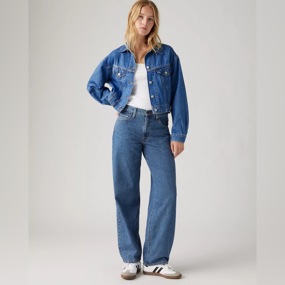 Levi's Premium Baggy Dad Women’s Jeans in Hold My Purse Medium Wash 27 Straight